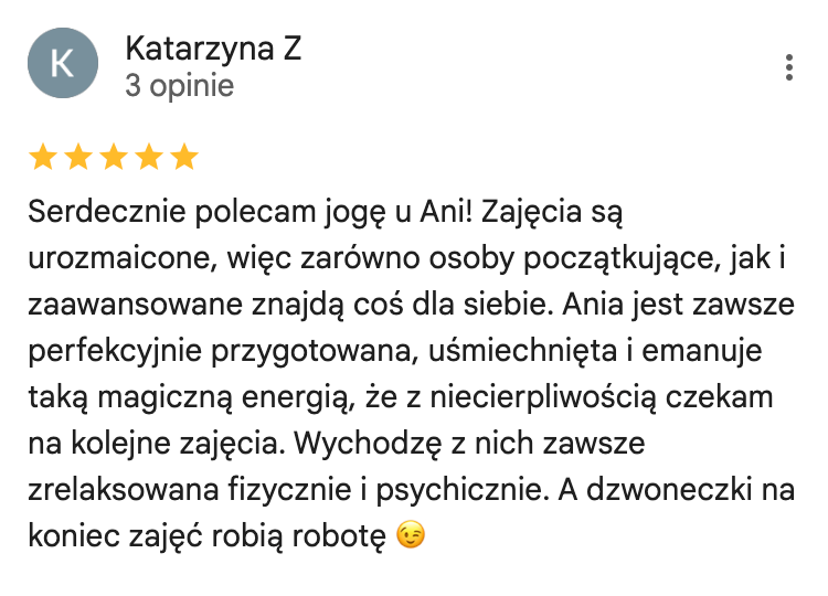 Opinia uczestniczki warsztatów — 2