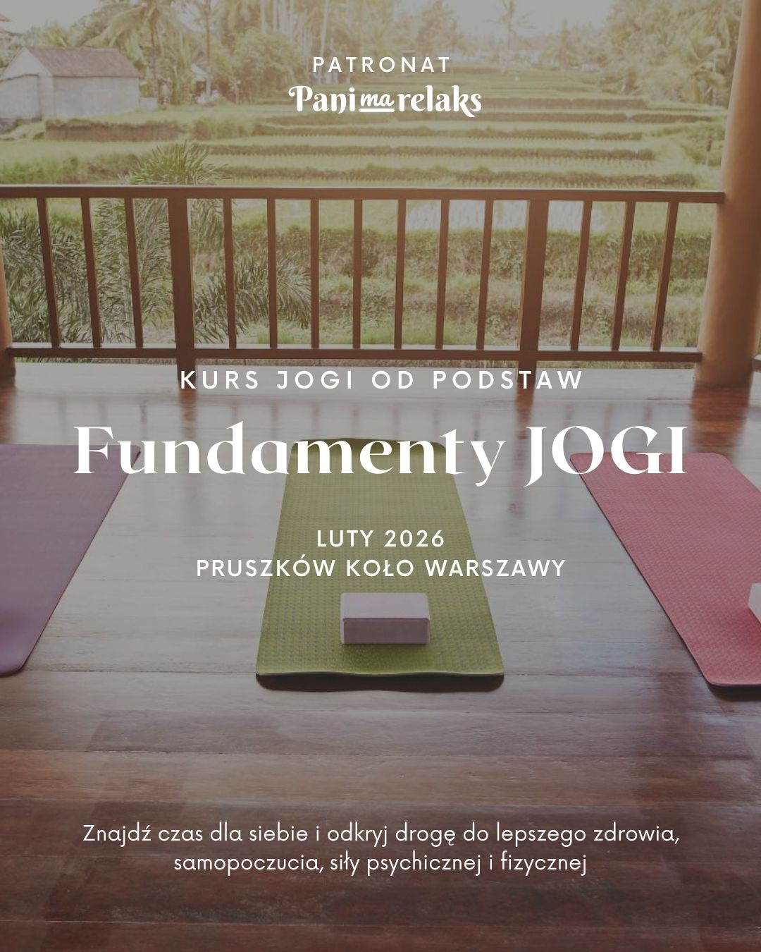 Plakat kursu Fundamenty JOGI, luty 2026
