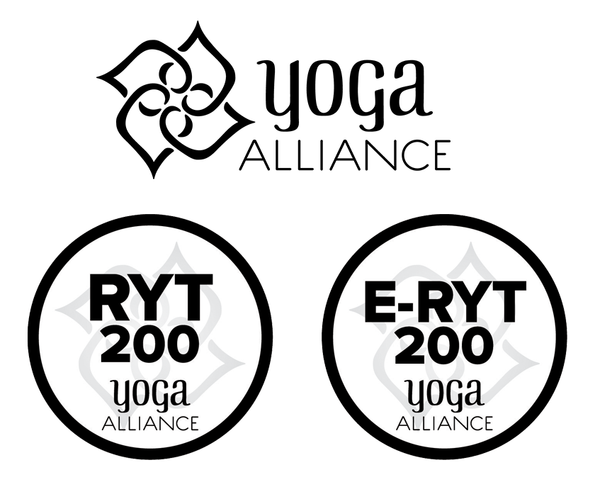 Logotypy Yoga Alliance: RYT 200 i E-RYT 200